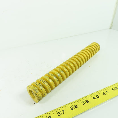 1-1/2" OD x 3/4" ID Flat Wire Compression Yellow Die Spring 10" OAL