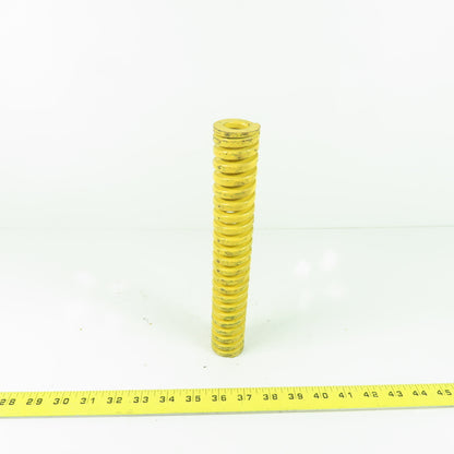 1-1/2" OD x 3/4" ID Flat Wire Compression Yellow Die Spring 10" OAL