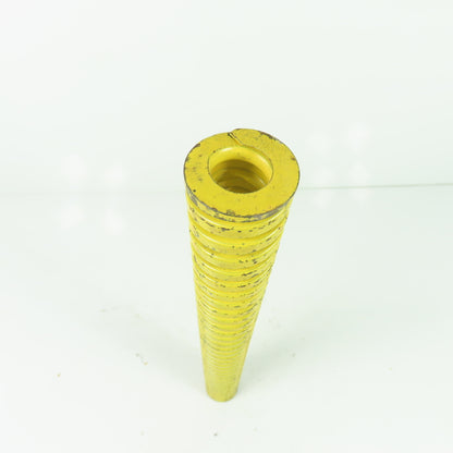 1-1/4" OD x 5/8" ID Flat Wire Compression Yellow Die Spring 12" OAL