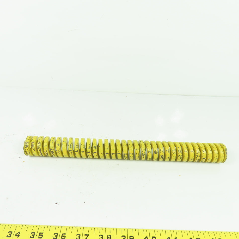 1-1/4" OD x 5/8" ID Flat Wire Compression Yellow Die Spring 12" OAL