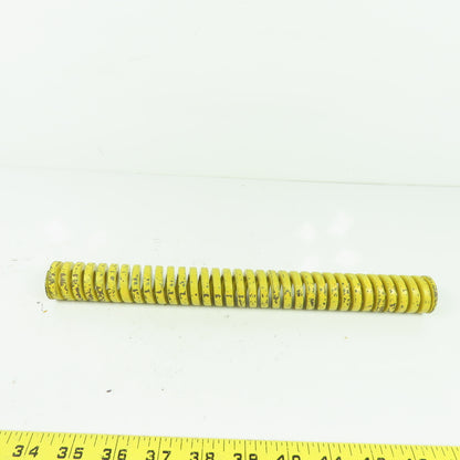 1-1/4" OD x 5/8" ID Flat Wire Compression Yellow Die Spring 12" OAL