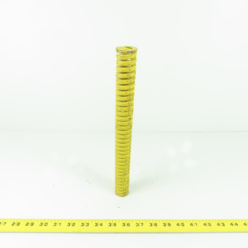 1-1/4" OD x 5/8" ID Flat Wire Compression Yellow Die Spring 12" OAL