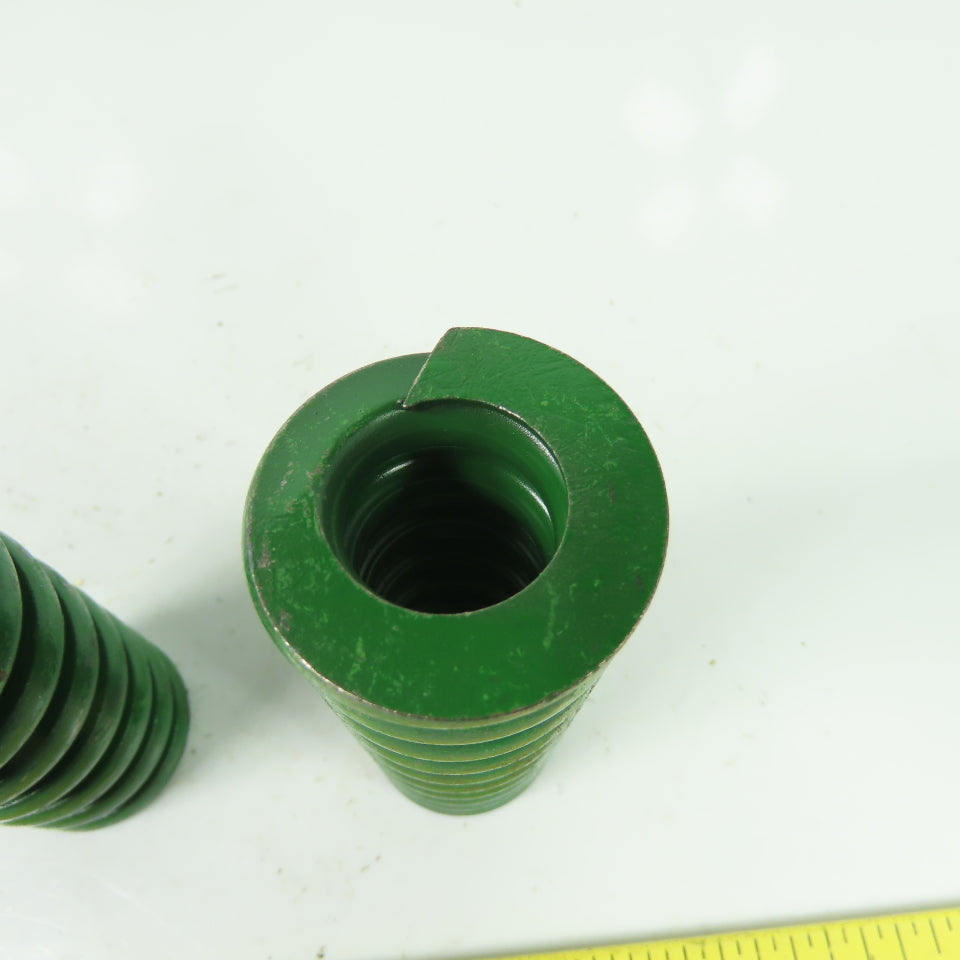 1-1/2" OD x 3/4" ID Flat Wire Compression Green Die Spring 4" OAL Lot Of 2