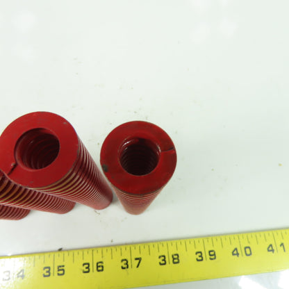 3/4" OD x 3/8" ID Flat Wire Compression Red Die Spring 5" OAL Lot Of 4