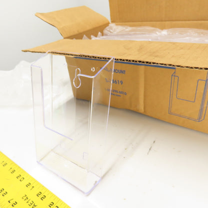 Uline S-18619 4 x 1 1/8 x 6 1/2" Plastic Acrylic Brochure Pamphlet Holder Lot/10