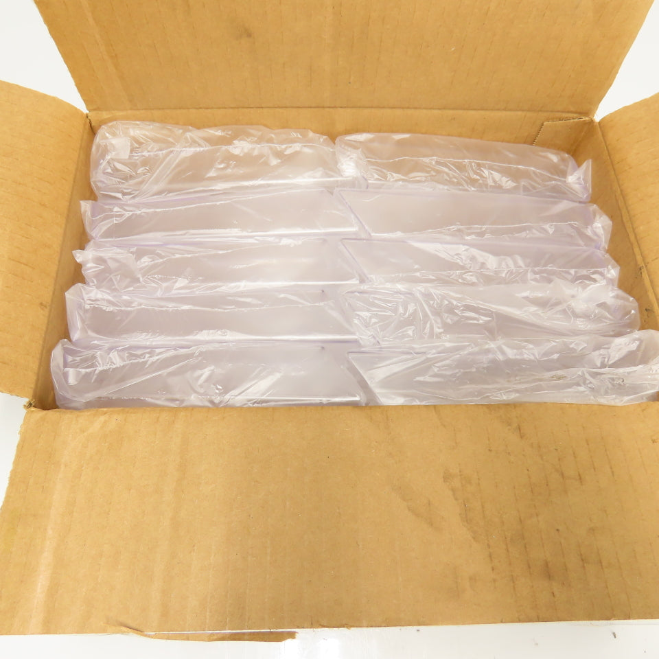 Uline S-18619 4 x 1 1/8 x 6 1/2" Plastic Acrylic Brochure Pamphlet Holder Lot/10
