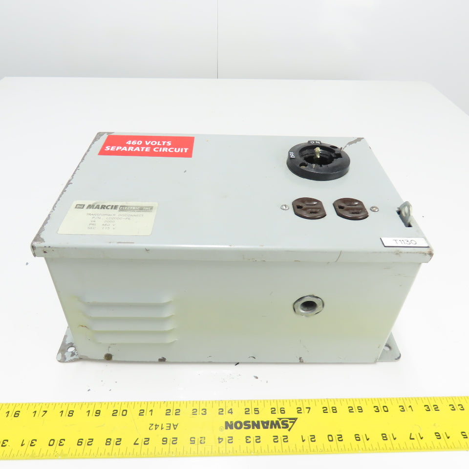 Marcie LD2000-PE 2000VA Stepdown Transformer Disconnect 460V Pri 115V Sec