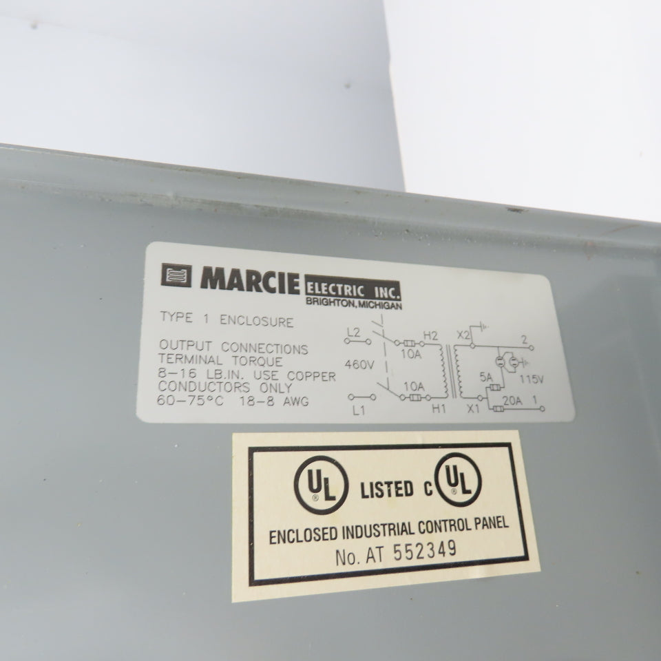Marcie LD2000-PE 2000VA Stepdown Transformer Disconnect 460V Pri 115V Sec