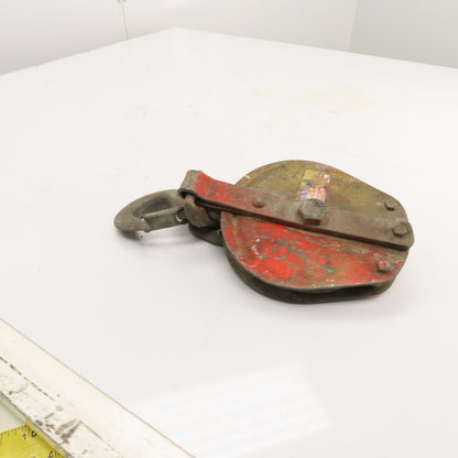 McGraw-Edison Brewer-Titchener 1/2" Wire Rope Snatch Block Pulley 2-Ton