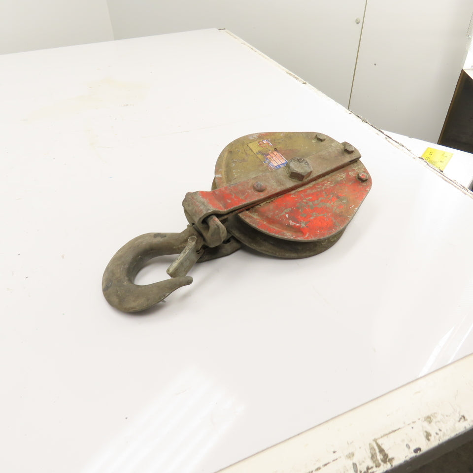 McGraw-Edison Brewer-Titchener 1/2" Wire Rope Snatch Block Pulley 2-Ton