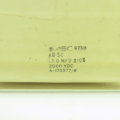 ASC 170684 DC Suppressor Kit 2000VDC 10.0MFD A-170577-8