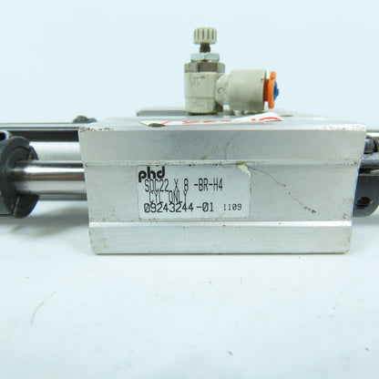 PHD SDC22 X 8-BR-H4 Pneumatic Slide Cylinder 8" Stroke Dual Rod