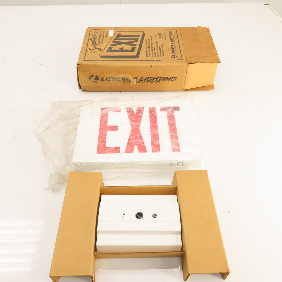 Lithonia LESW2R120/277ELN LED Emergency Exit Sign Die-Cast Aluminum 120/277V