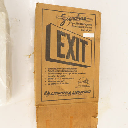 Lithonia LESW2R120/277ELN LED Emergency Exit Sign Die-Cast Aluminum 120/277V