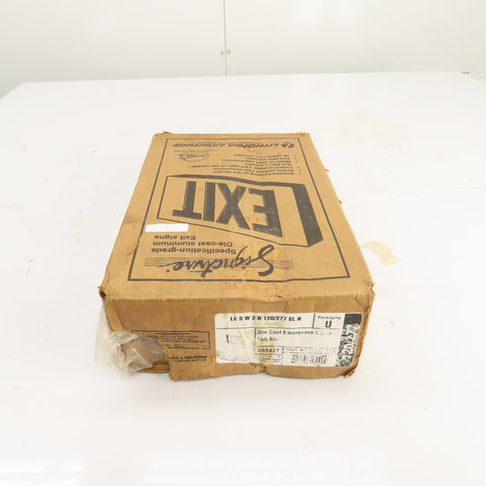 Lithonia LESW2R120/277ELN LED Emergency Exit Sign Die-Cast Aluminum 120/277V