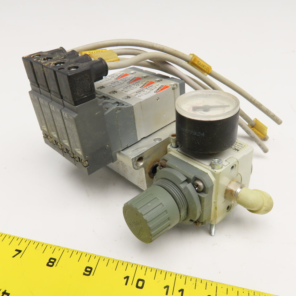 Camozzi EN530-16-PN3 2 Position Solenoid Valve Bank Manifold Assembly 24VDC