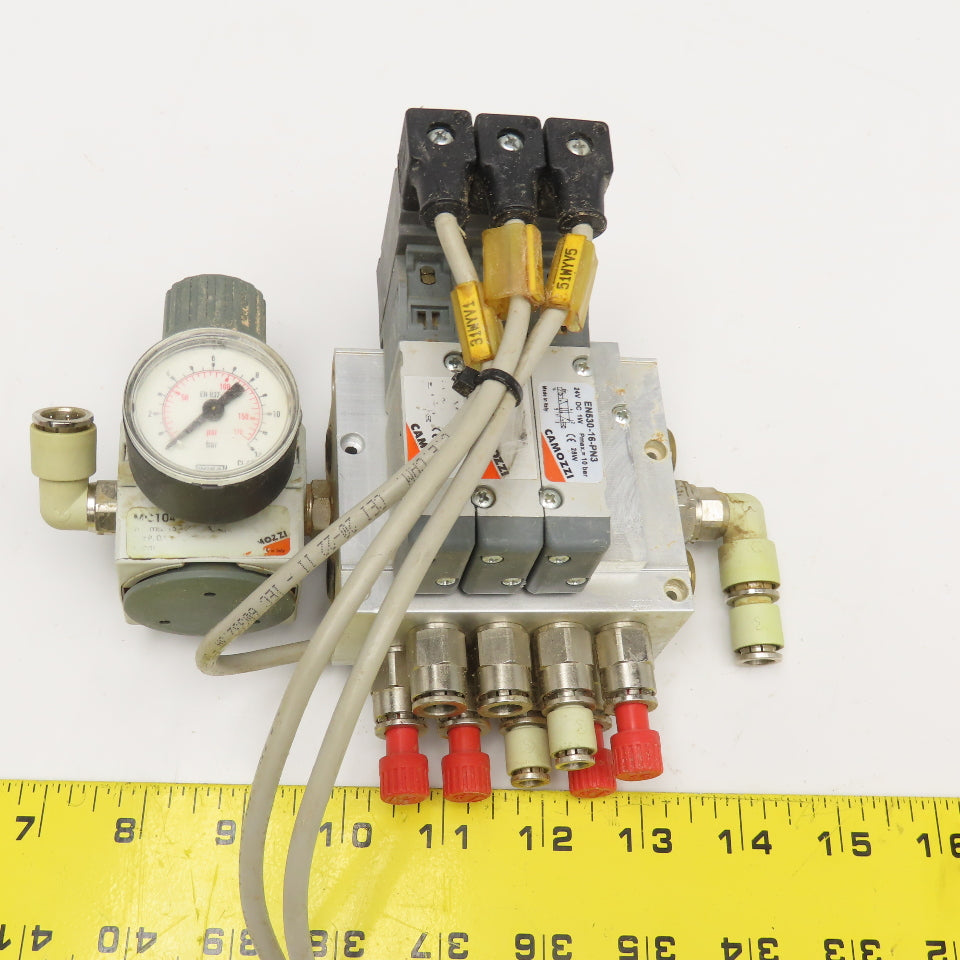 Camozzi EN530-16-PN3 2 Position Solenoid Valve Bank Manifold Assembly 24VDC