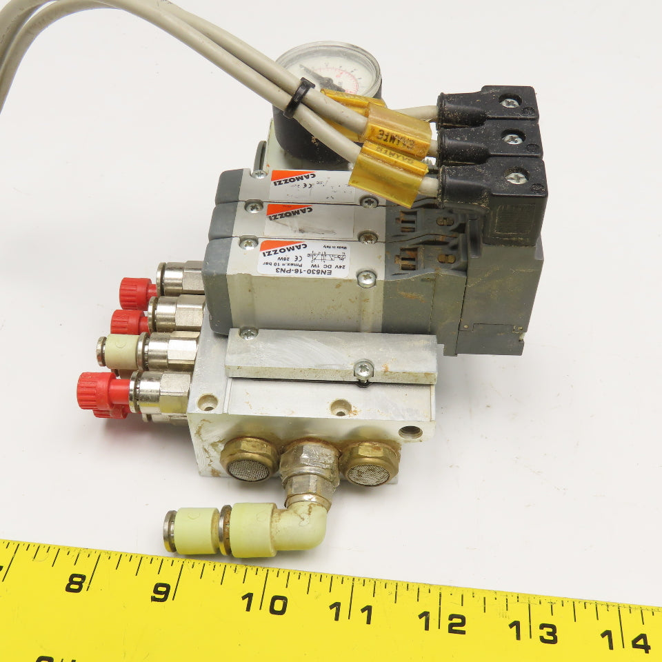 Camozzi EN530-16-PN3 2 Position Solenoid Valve Bank Manifold Assembly 24VDC