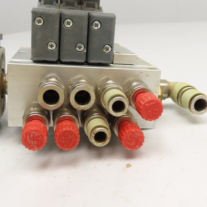 Camozzi EN530-16-PN3 2 Position Solenoid Valve Bank Manifold Assembly 24VDC