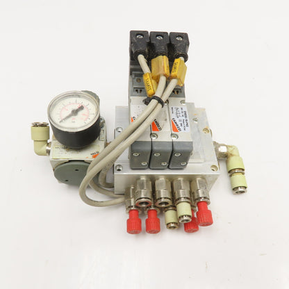 Camozzi EN530-16-PN3 2 Position Solenoid Valve Bank Manifold Assembly 24VDC