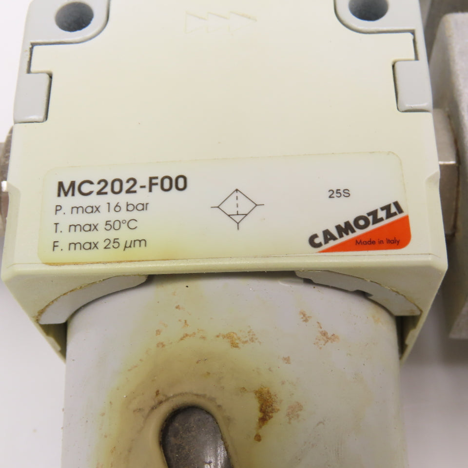 Camozzi MC202-F00 G3/8-G1/2 Compressed Air Filter Manifold Assembly