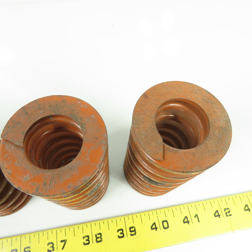 1-15/16" OD x 1" ID Flat Wire Compression Orange Die Spring 3-1/2" OAL Lot Of 5