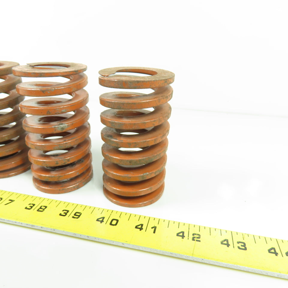 1-15/16" OD x 1" ID Flat Wire Compression Orange Die Spring 3-1/2" OAL Lot Of 5