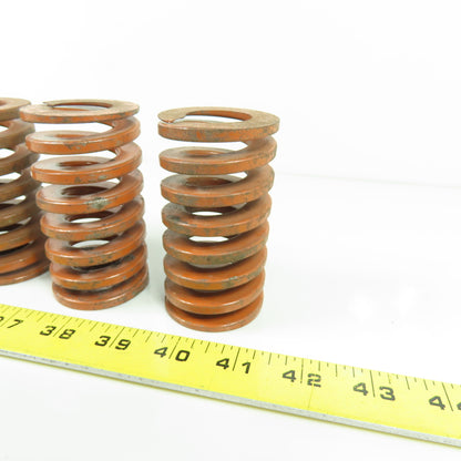 1-15/16" OD x 1" ID Flat Wire Compression Orange Die Spring 3-1/2" OAL Lot Of 5