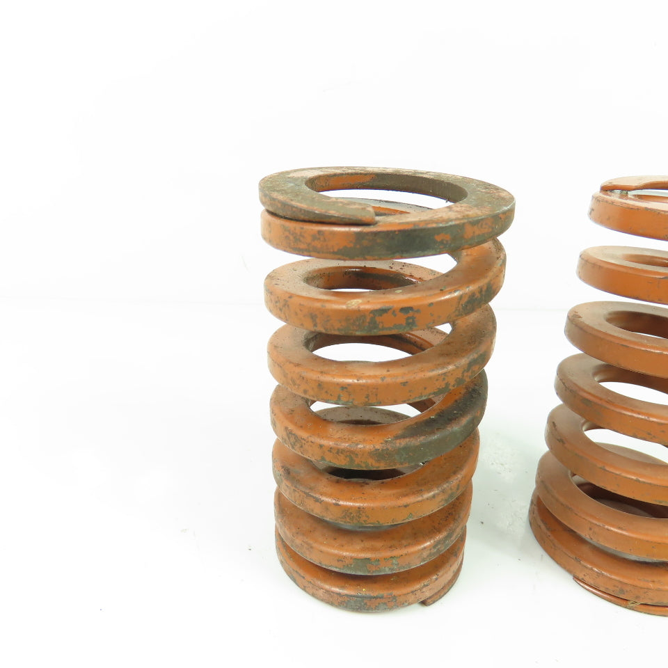 2-1/2" OD x 1-1/2" ID Flat Wire Compression Orange Die Spring 4-1/2" OAL Lot/2