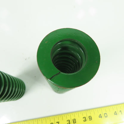 1-1/2" OD x 13/16" ID Flat Wire Compression Green Die Spring 5" OAL Lot/2