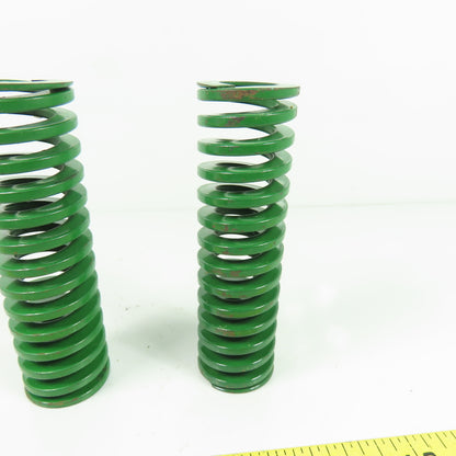 1-1/2" OD x 13/16" ID Flat Wire Compression Green Die Spring 5" OAL Lot/2