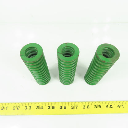 1-1/2" OD x 13/16" ID Flat Wire Compression Green Die Spring 4-1/2"" OAL Lot/3