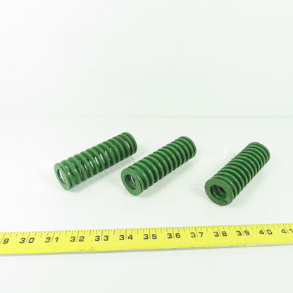 1-1/2" OD x 13/16" ID Flat Wire Compression Green Die Spring 4-1/2"" OAL Lot/3