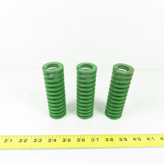 1-1/2" OD x 13/16" ID Flat Wire Compression Green Die Spring 4-1/2"" OAL Lot/3
