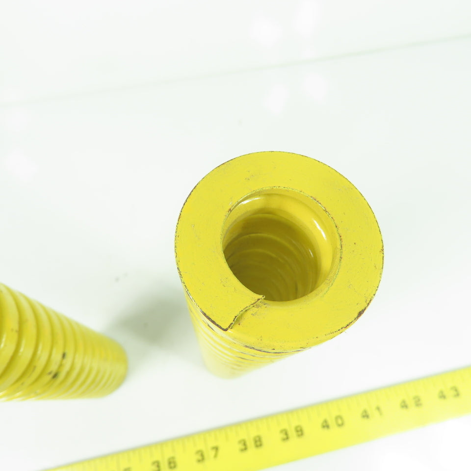 1-1/2" OD x 13/16" ID Flat Wire Compression Yellow Die Spring 8" OAL Lot/2
