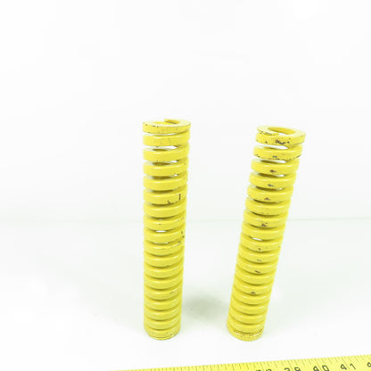 1-1/2" OD x 13/16" ID Flat Wire Compression Yellow Die Spring 8" OAL Lot/2
