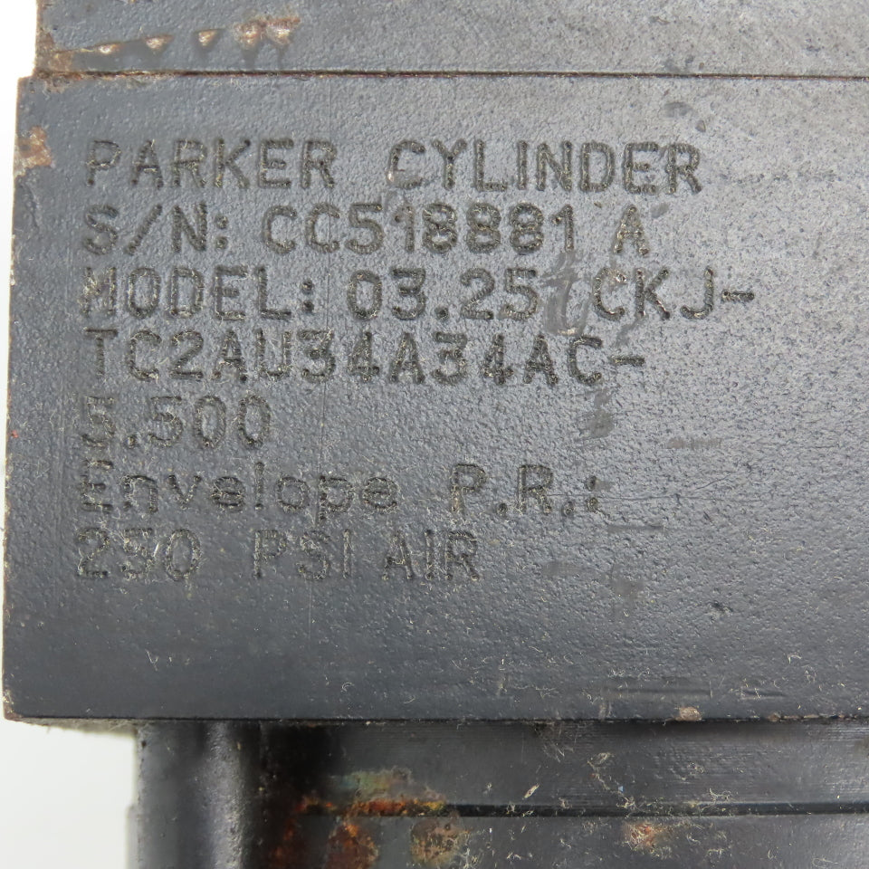 Parker 03.25 CKJTC2AU34A34AC 5.500 Pneumatic Cylinder 3.25"Bore 5.5"Stroke 250PS