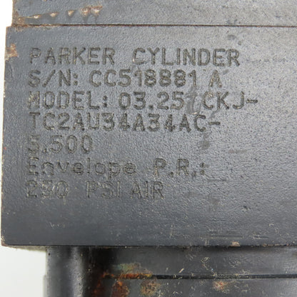 Parker 03.25 CKJTC2AU34A34AC 5.500 Pneumatic Cylinder 3.25"Bore 5.5"Stroke 250PS