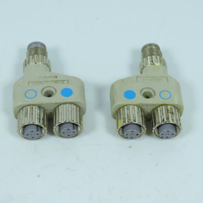 Omron XS2R-D426-81 Cable Junction Block M12 Connectors Lot Of 2