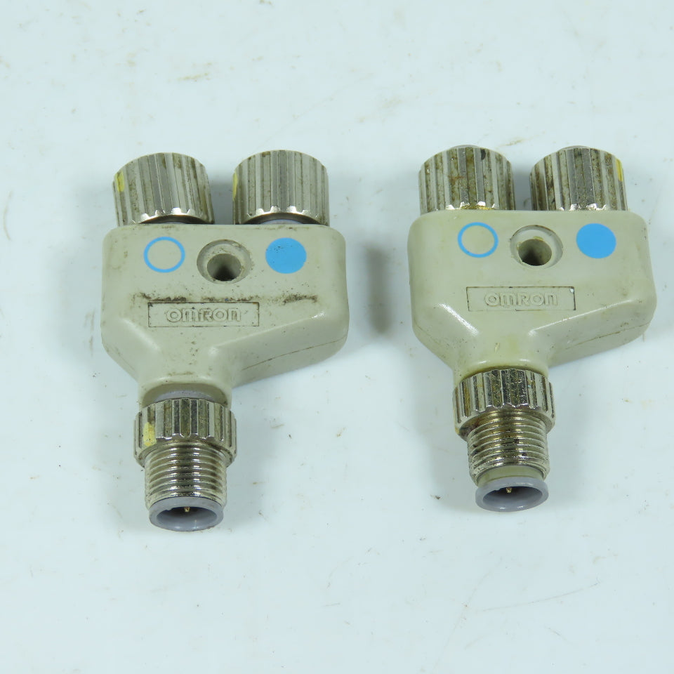 Omron XS2R-D426-81 Cable Junction Block M12 Connectors Lot Of 2