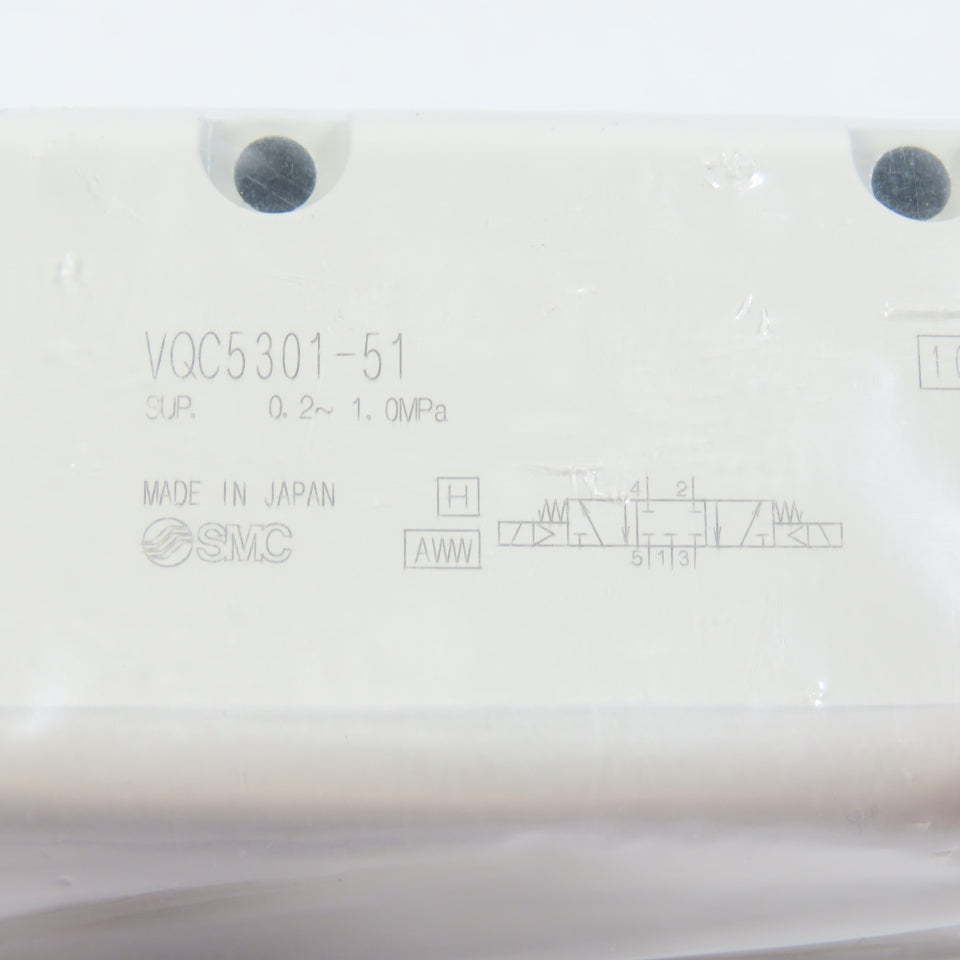 SMC VQC5301-51 5-Port 3-Position Solenoid-Operated Air Control Valve