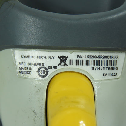 Symbol LS2208-SR20001R-KR Barcode Scanner w/ Stand & USB Cable