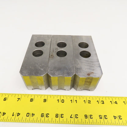 5" x 2" x 2" Serrated Lathe Chuck Jaws 30mm Mounting Center Lot Of 3