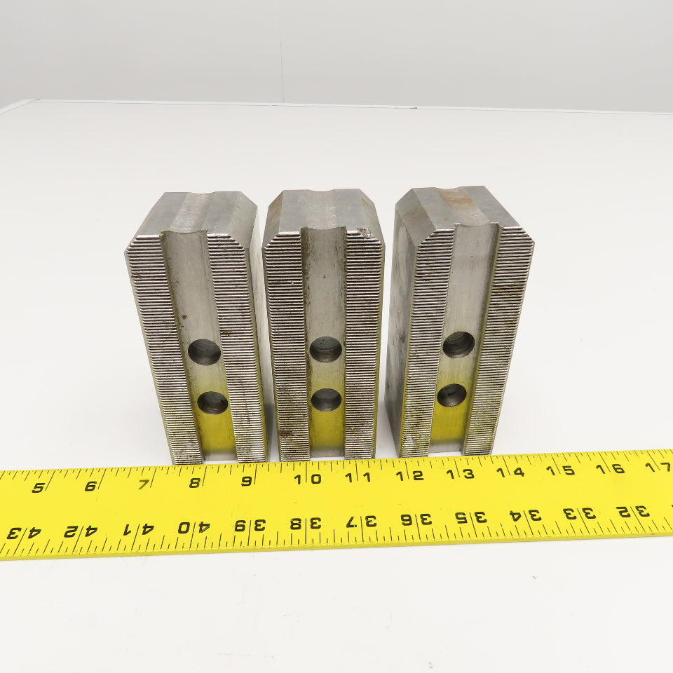 5" x 2" x 2" Serrated Lathe Chuck Jaws 30mm Mounting Center Lot Of 3