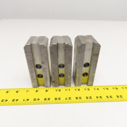 5" x 2" x 2" Serrated Lathe Chuck Jaws 30mm Mounting Center Lot Of 3