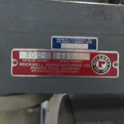 Delta Rockwell 30-C 2HP 10" Radial Arm Saw 3Ph 220/440V 3450RPM Tested