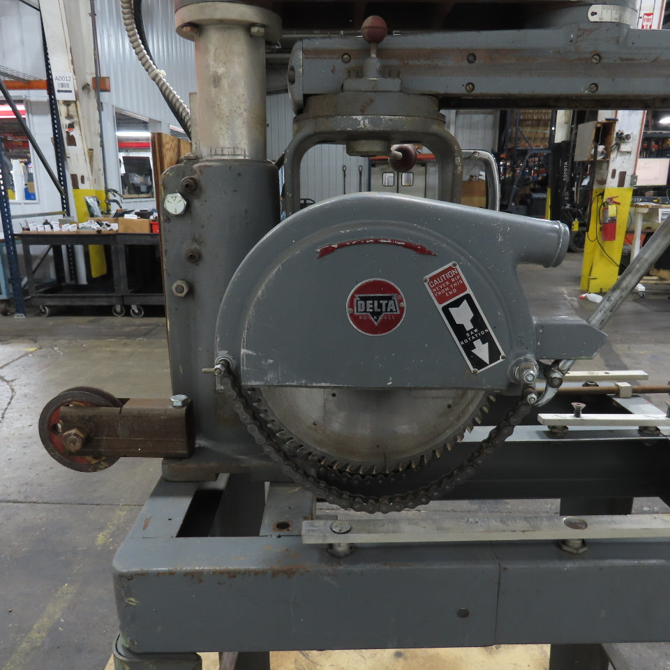 Delta Rockwell 30-C 2HP 10" Radial Arm Saw 3Ph 220/440V 3450RPM Tested
