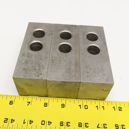 Huron KT10 4-3/4" x 1-3/4" x 2" Serrated Lathe Chuck Jaws 30mm Mounting Lot Of 3