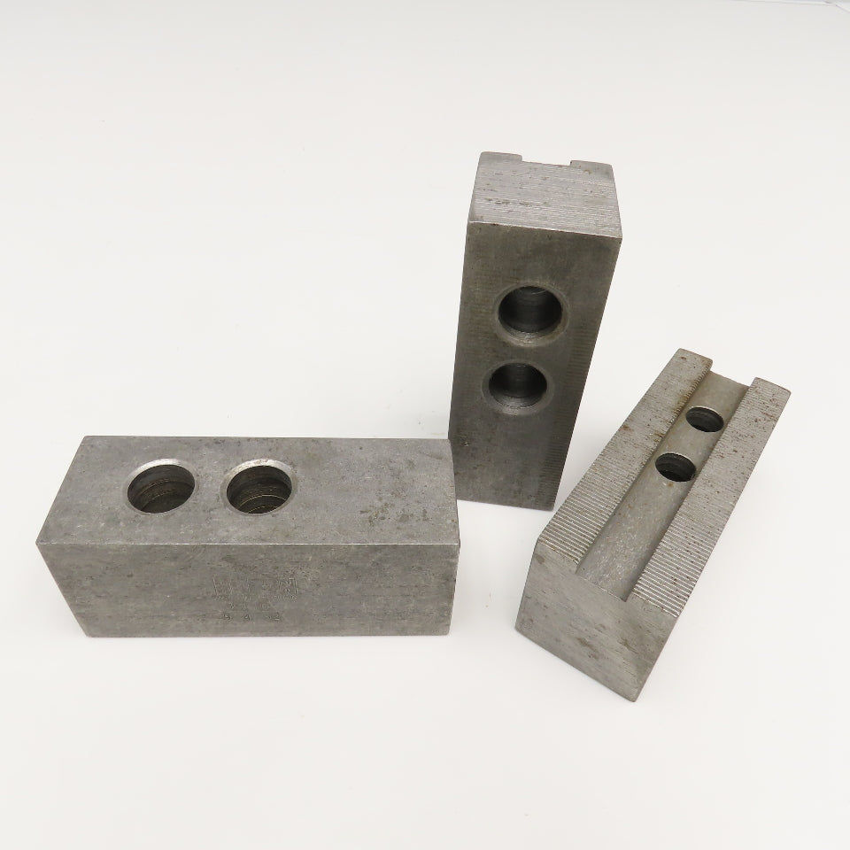 Huron KT10 4-3/4" x 1-3/4" x 2" Serrated Lathe Chuck Jaws 30mm Mounting Lot Of 3