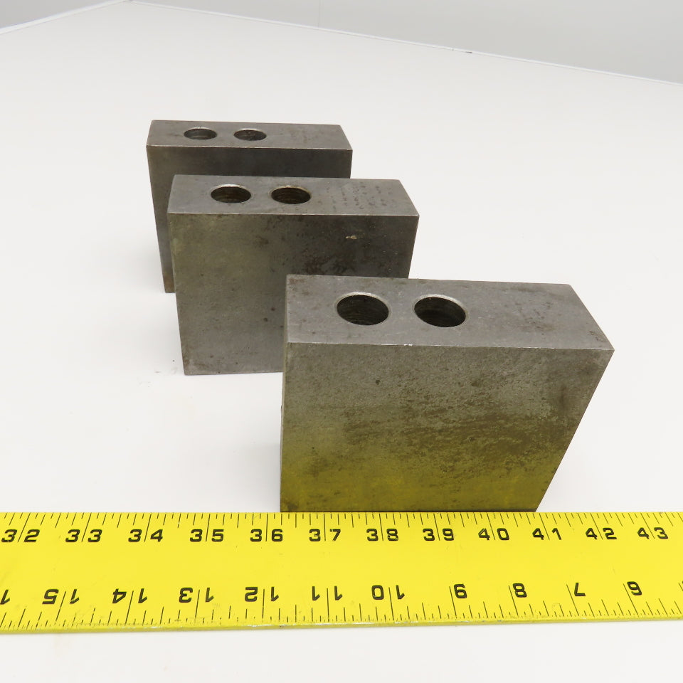 4-3/4" x 1-3/4" x 4" Serrated Lathe Chuck Jaws 30mm Mounting Lot Of 3